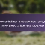 Terveelliset Tavat Ja Metabolinen Terveys: Kehittäminen, Ylläpito, Vaikutukset
